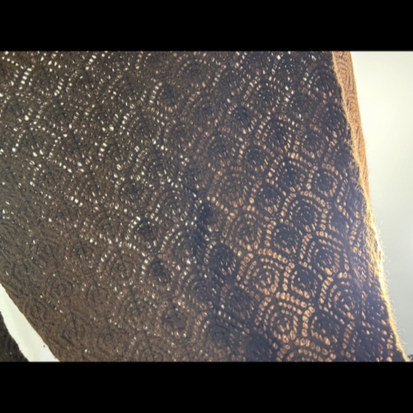 Magaschoni Long Sleeve Open Knit Cashmere Sweater Brown Size L - Picture 5 of 12